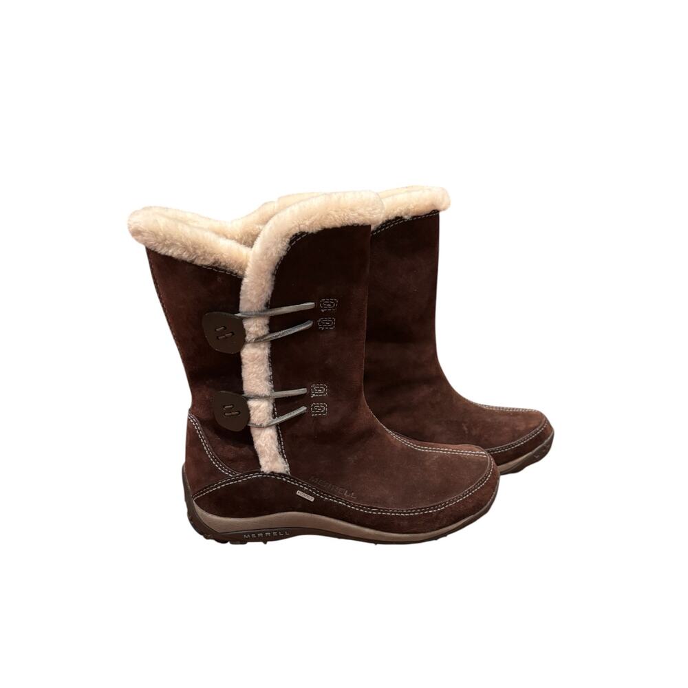 Merrell Yarra chestnut women’s size 9 waterproof winter boots suede